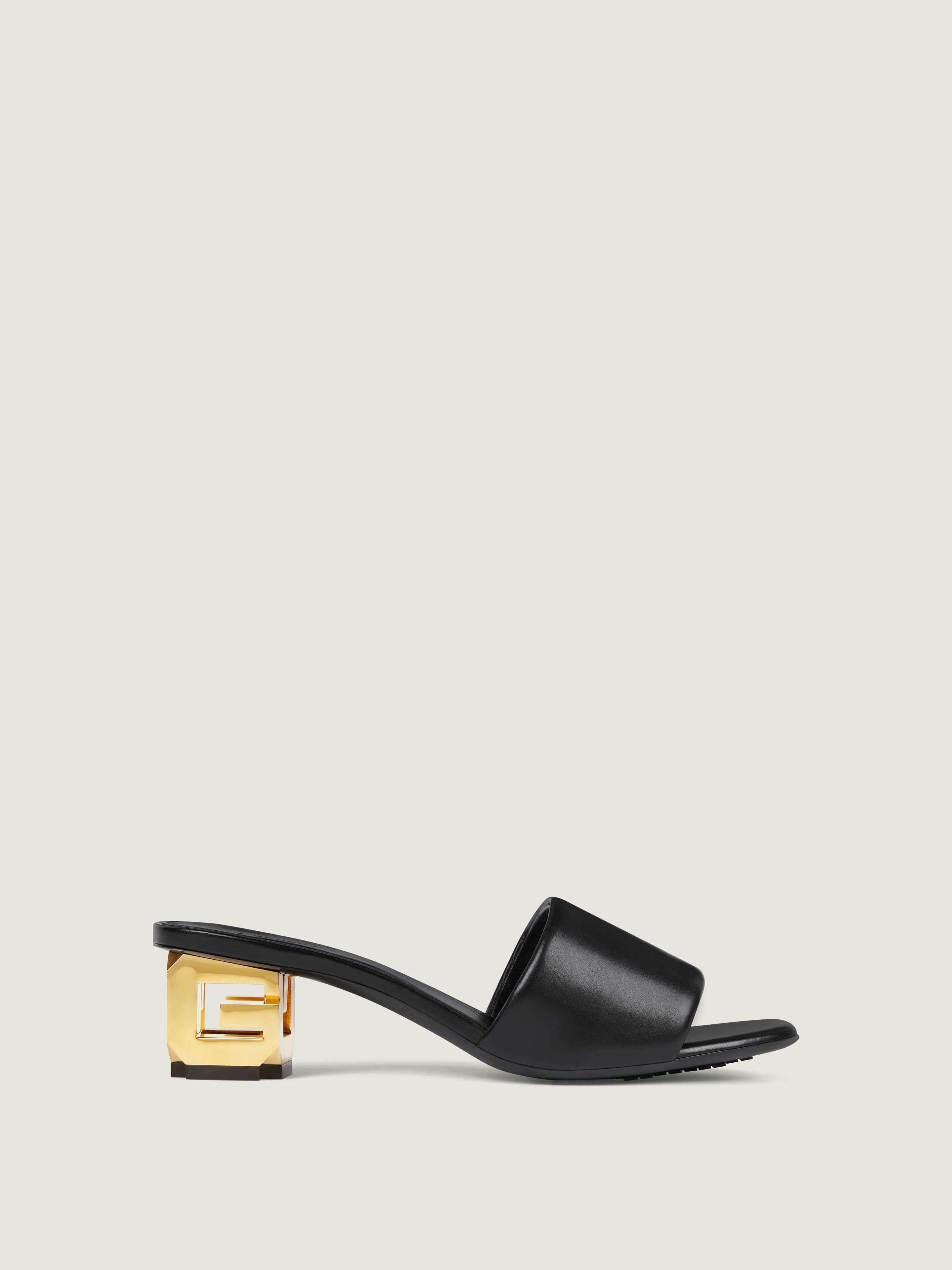 G CUBE MULES IN LEATHER - 1