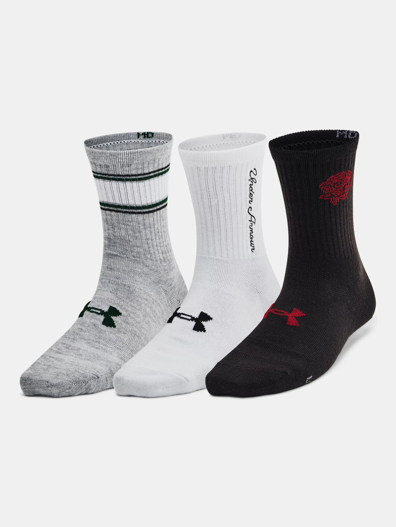 Women's UA Essential 3-Pack Mid Crew Socks 3