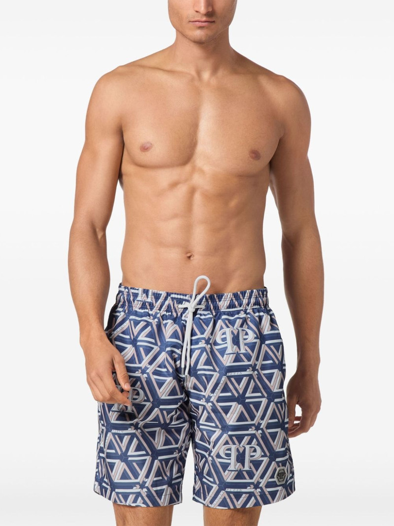 PHILIPP PLEIN Monogram Boxer swim shorts outlook