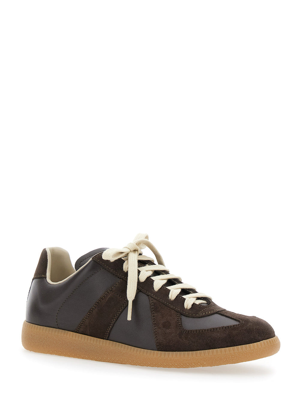 Maison Margiela Women 'Replica' Brown Low Top Sneakers In Suede And Leather Woman - 2