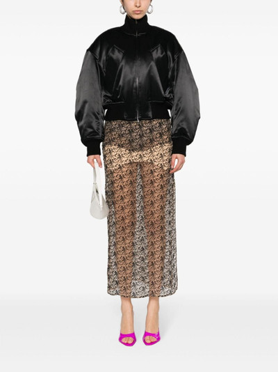 THE ATTICO embroidered semi-sheer skirt outlook
