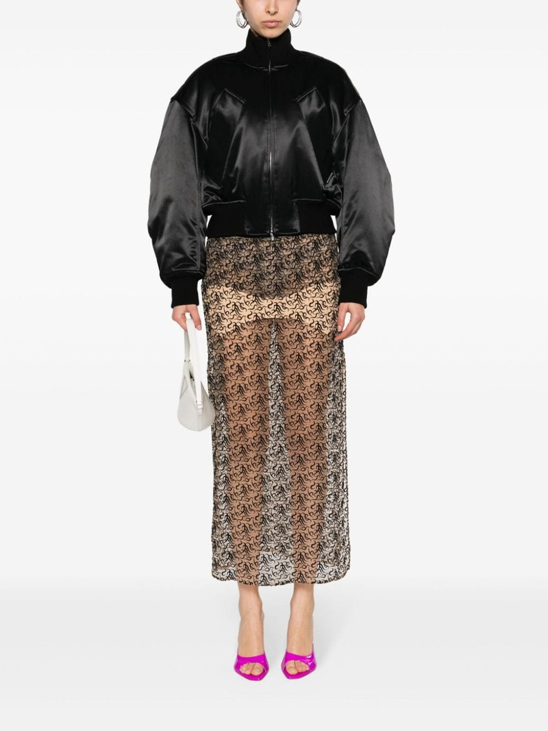 THE ATTICO embroidered semi-sheer skirt outlook