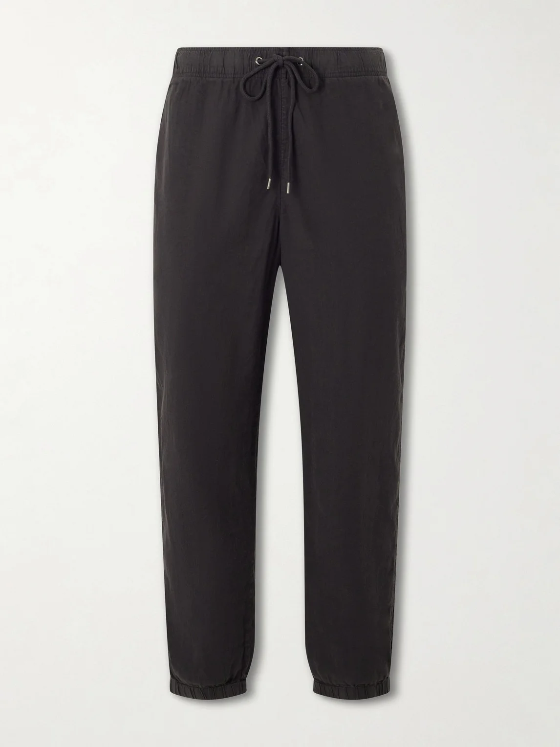 Straight-Leg Linen-Blend Canvas Drawstring Trousers - 1