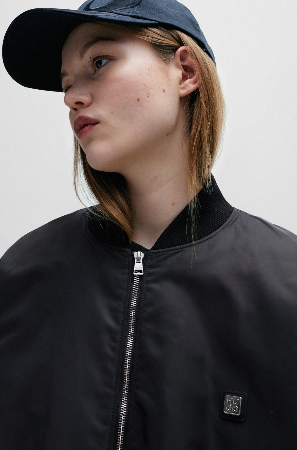 OVERSIZE-FIT BOMBER JACKET IN WATER-REPELLENT FABRIC - 5