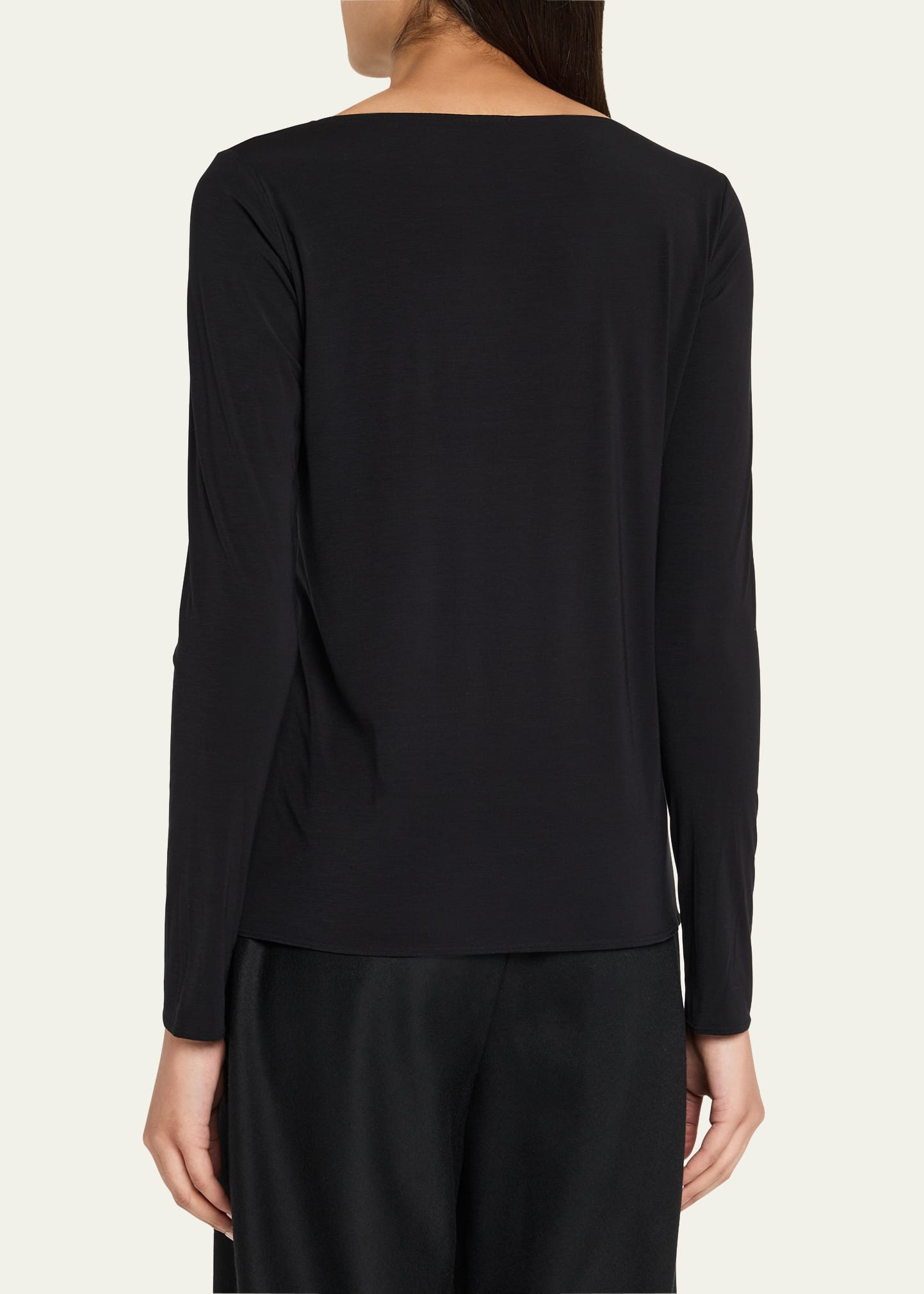 Pure Bateau-Neck Jersey Top - 3