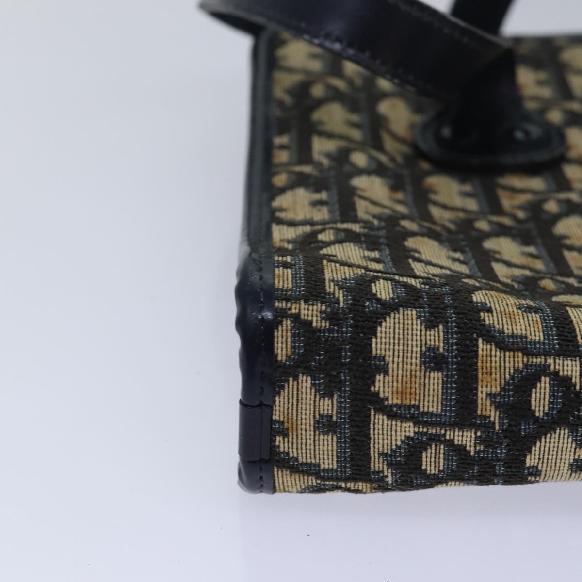 DIOR Trotter Canvas Hand Bag Canvas Navy - 12