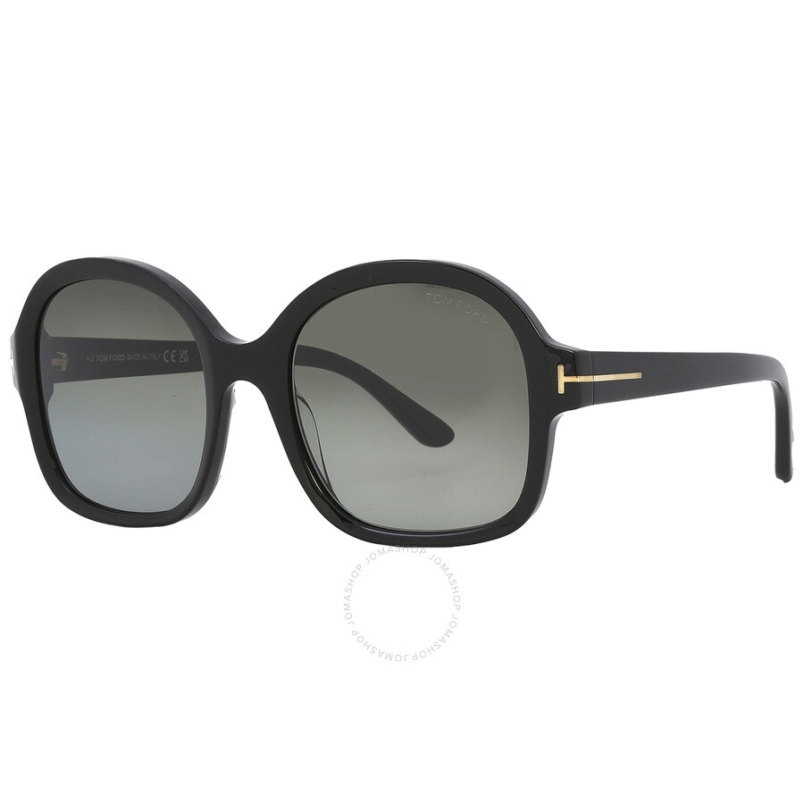 Tom Ford Hanley Smoke Gradient Square Ladies Sunglasses FT1034 01B 57 - 5