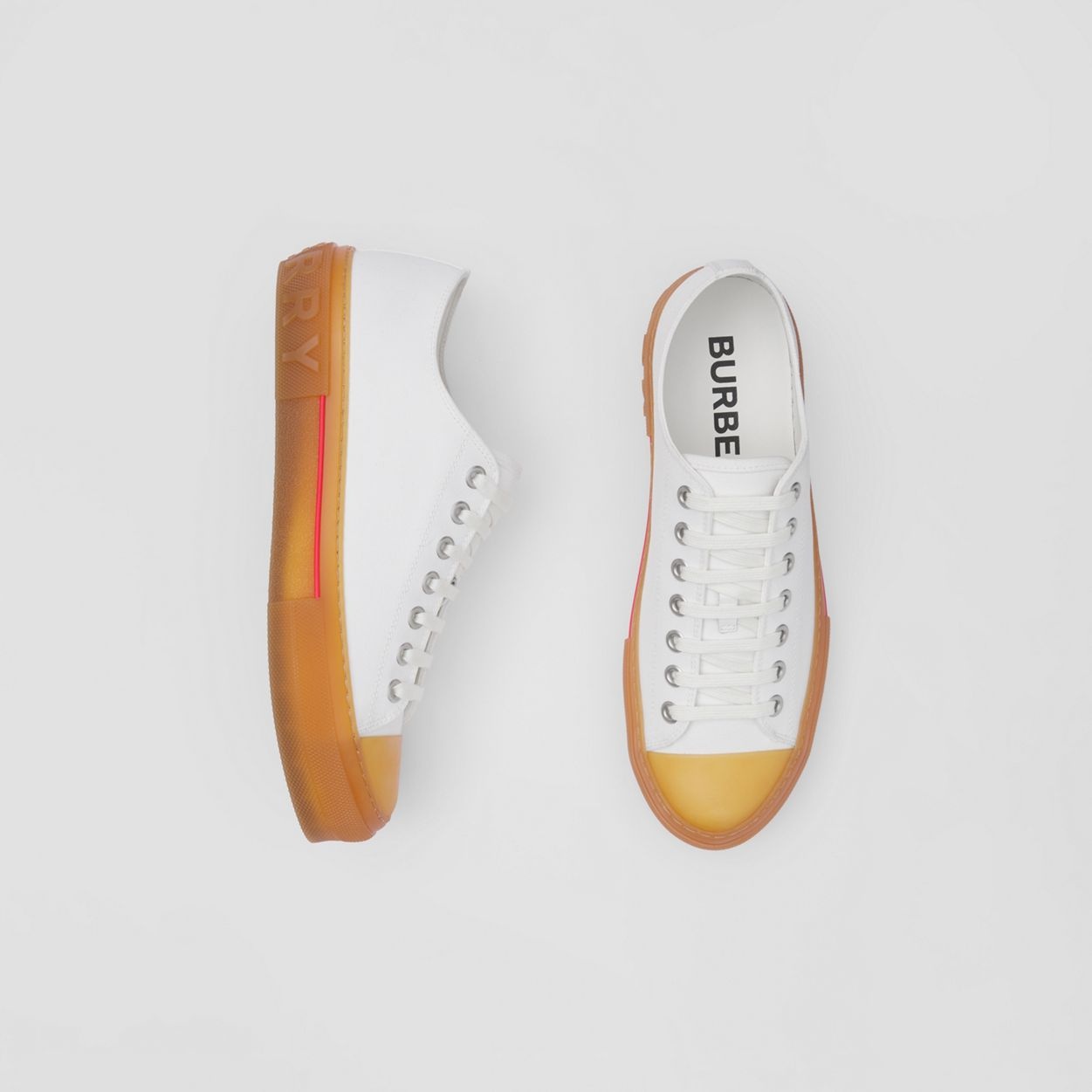 Logo Detail Cotton Sneakers - 6