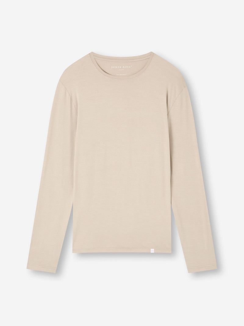 Basel Micro Modal Long Sleeve T-Shirt Light Stone 1