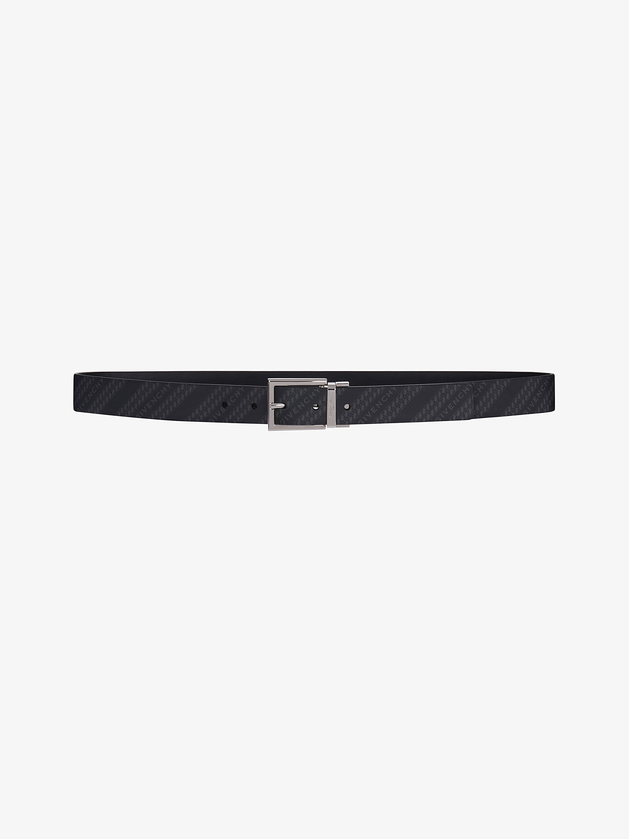 GIVENCHY Chain reversible belt in leather and coated canvas - 1