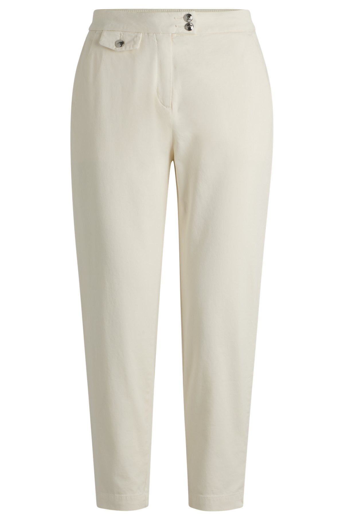 CASUAL CHINOS IN STRETCH-COTTON SATIN - 1