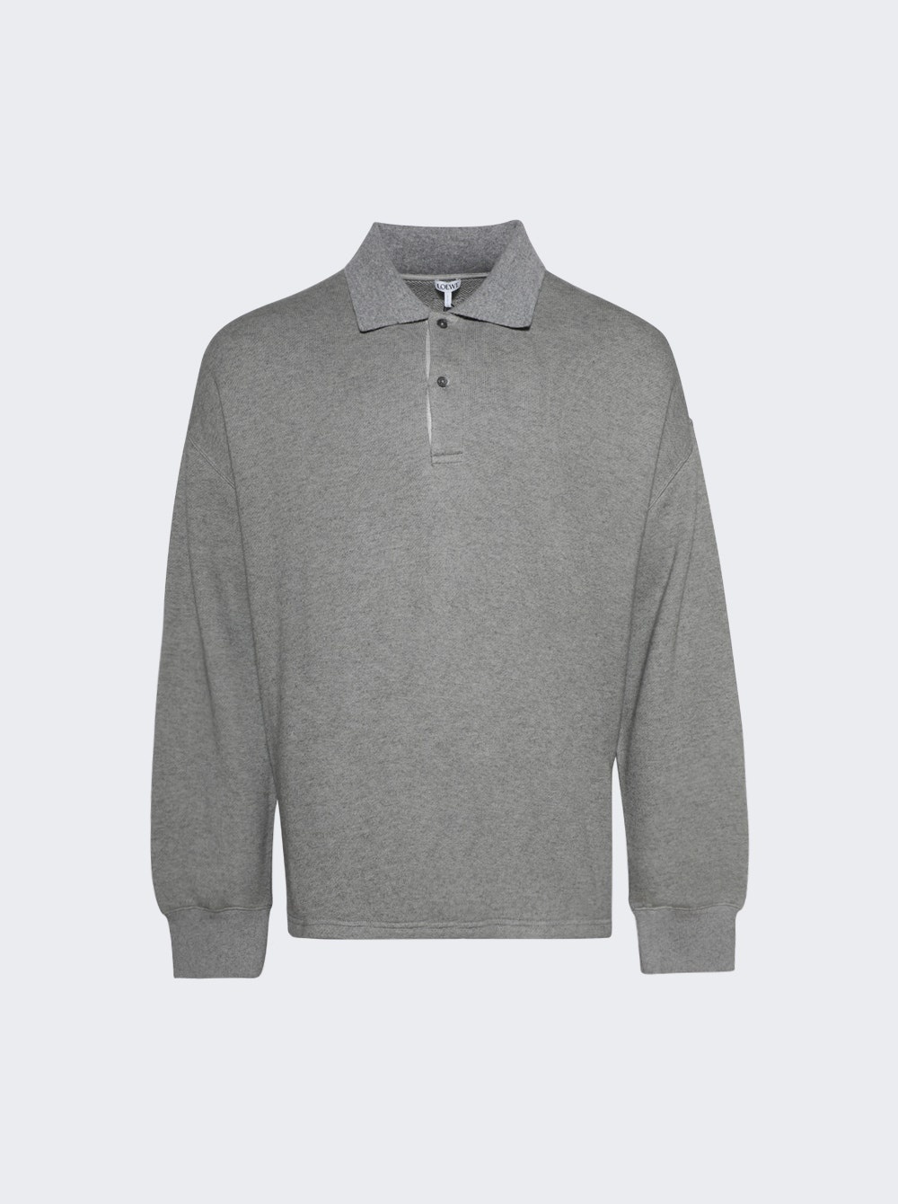 Cashmere And Cotton Polo Sweatshirt Lead Grey - 1