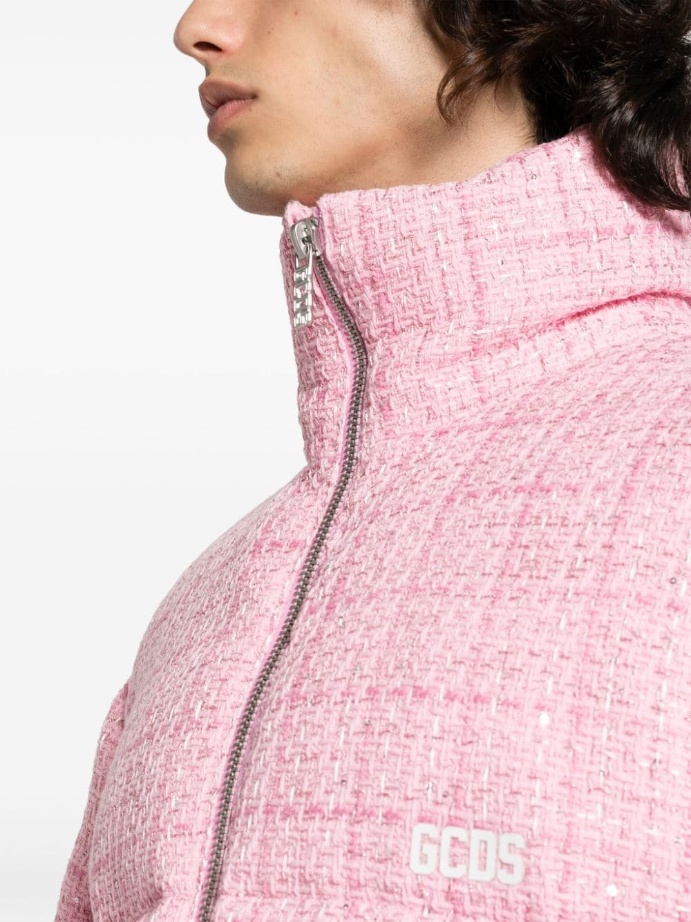 quilted tweed padded jacket - 6