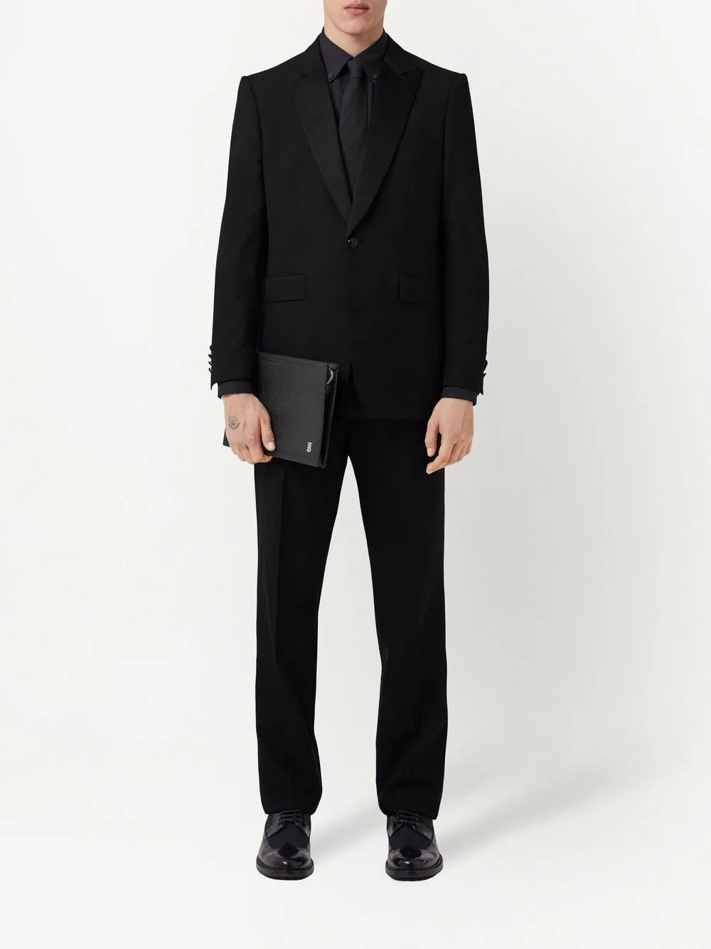 OAK LEAF CREST JACQUARD TUXEDO JACKET - 2