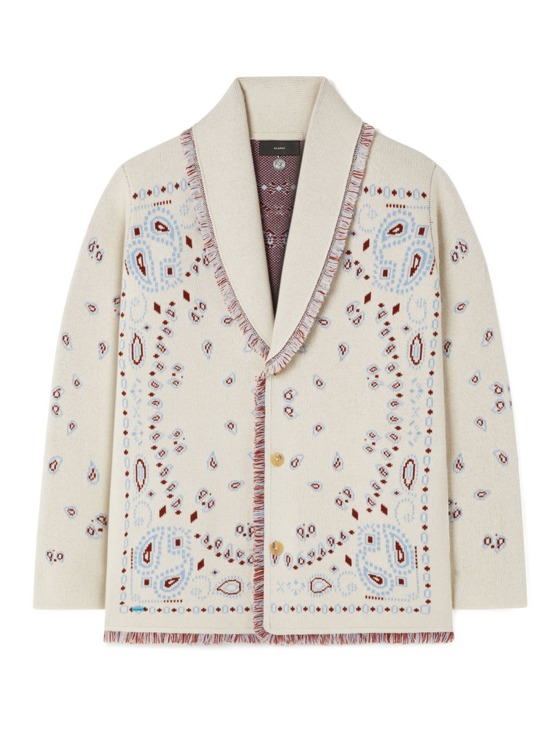 Alanui Bandana Jacquard Cardigan outlook