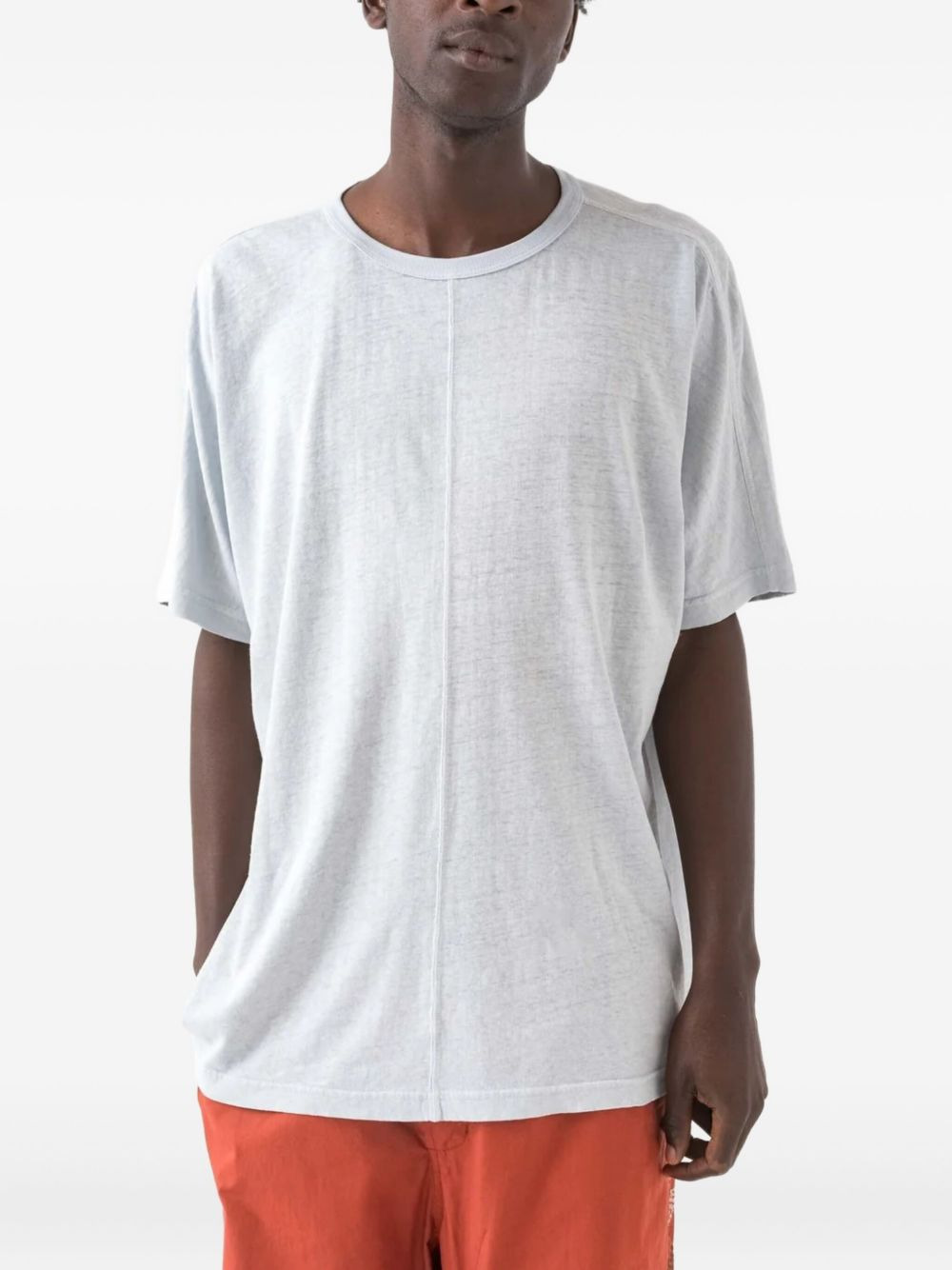central-seam short-sleeve T-shirt - 2