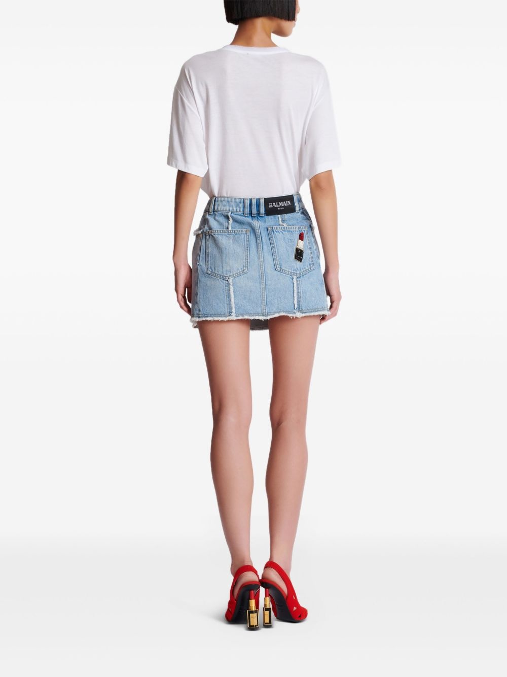 denim mini skirt - 4