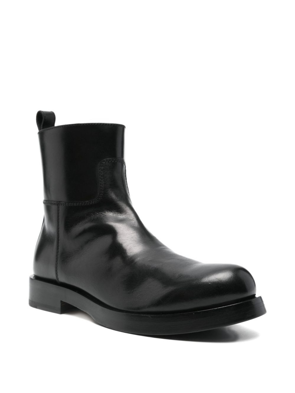 zip-detail leather boots - 2