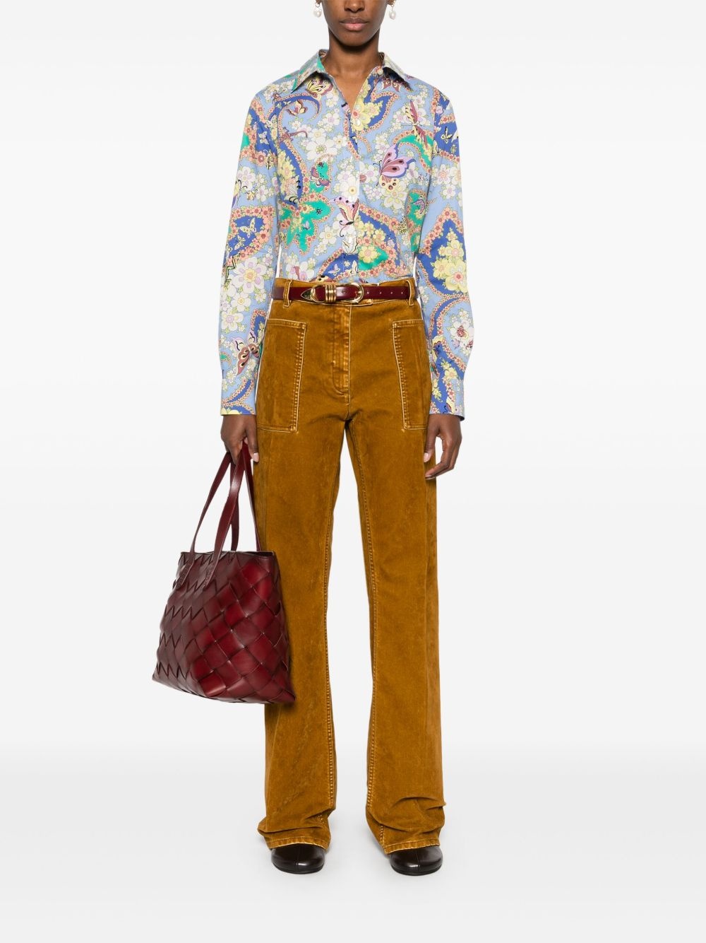 floral-print shirt - 2