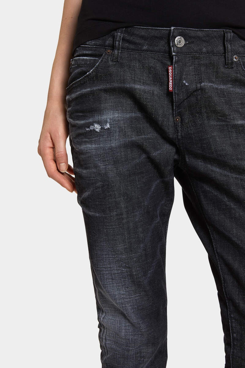 BLACK EASY WASH COOL GIRL JEANS - 5