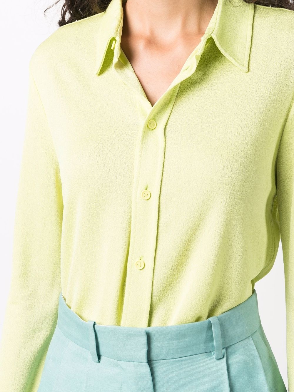 classic-collar crepe shirt - 5
