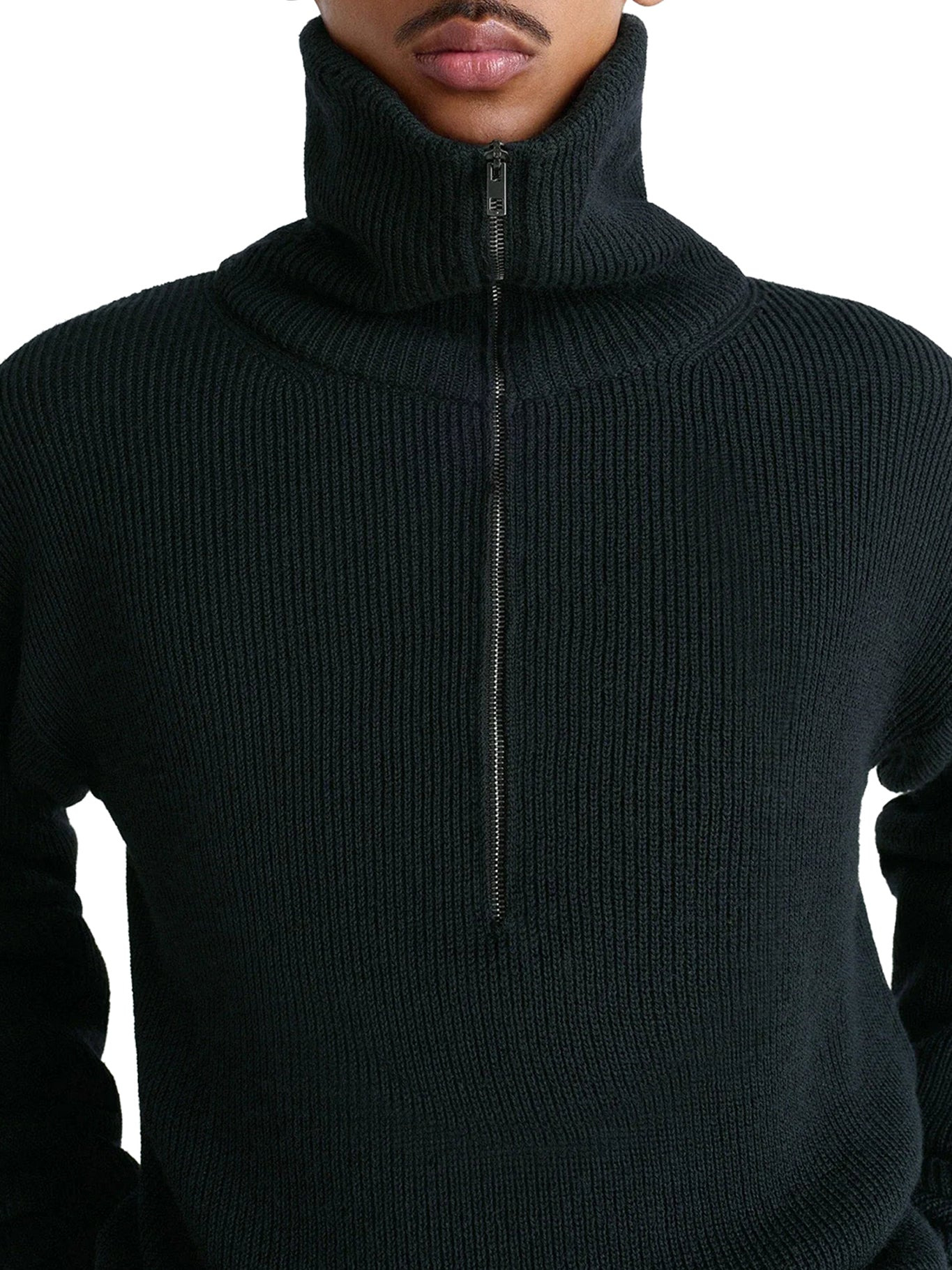 WOOL SWEATER WITH ZIP - 5