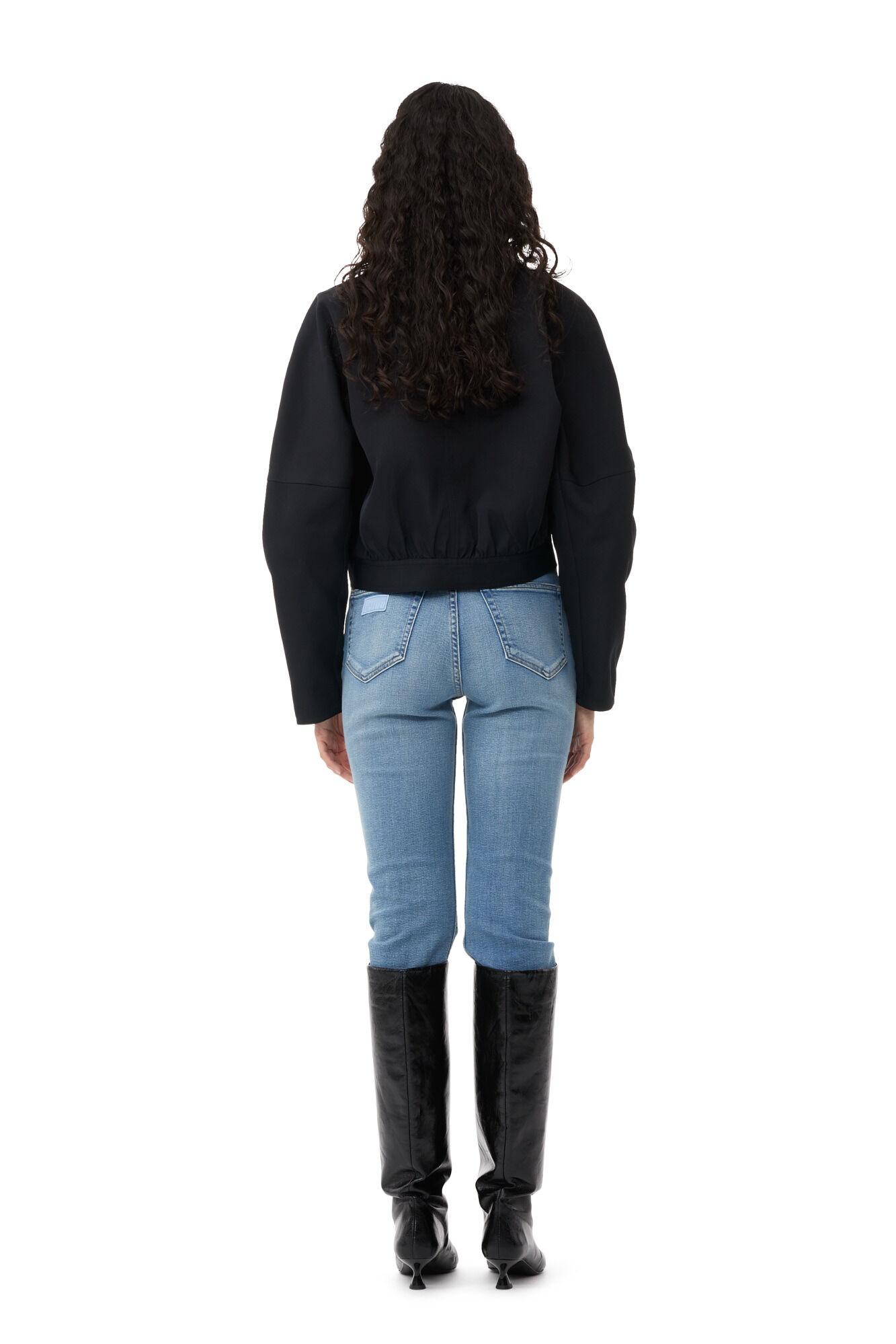 BLACK HEAVY TWILL SHORT JACKET - 6