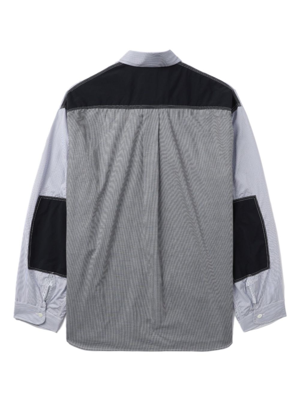 panelled cotton shirt - 6