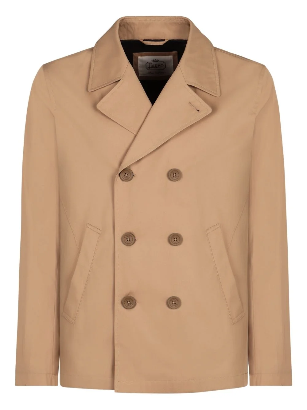 double-breasted peacoat - 1