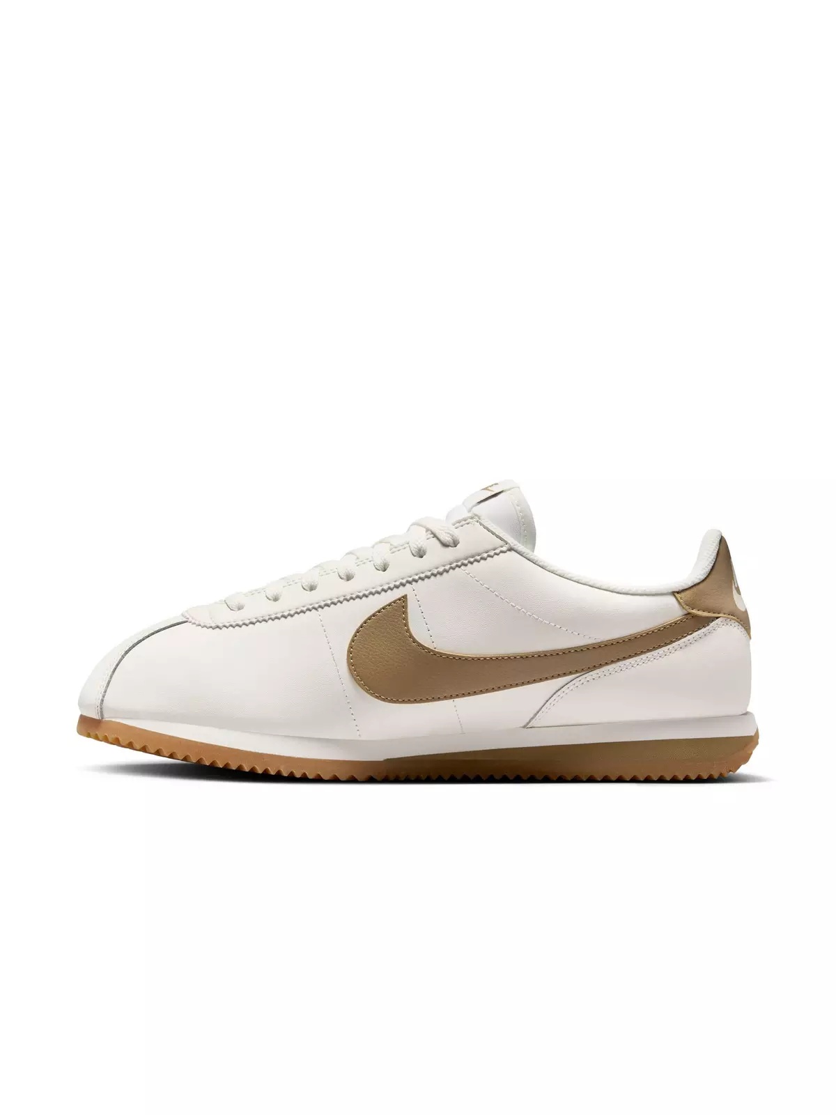 Cortez Leather "Sail/Parachute Beige/Gum Yellow" Men's Shoe - 4