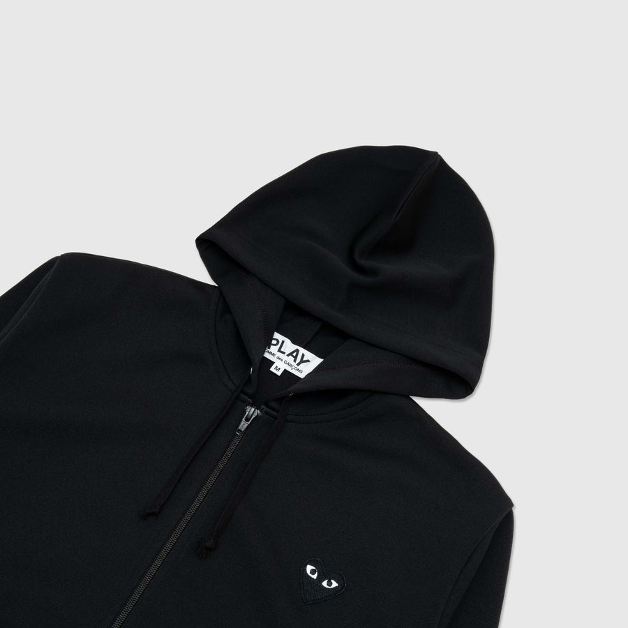 BLACK HEART BACK LOGO ZIP-UP HOODIE - 3