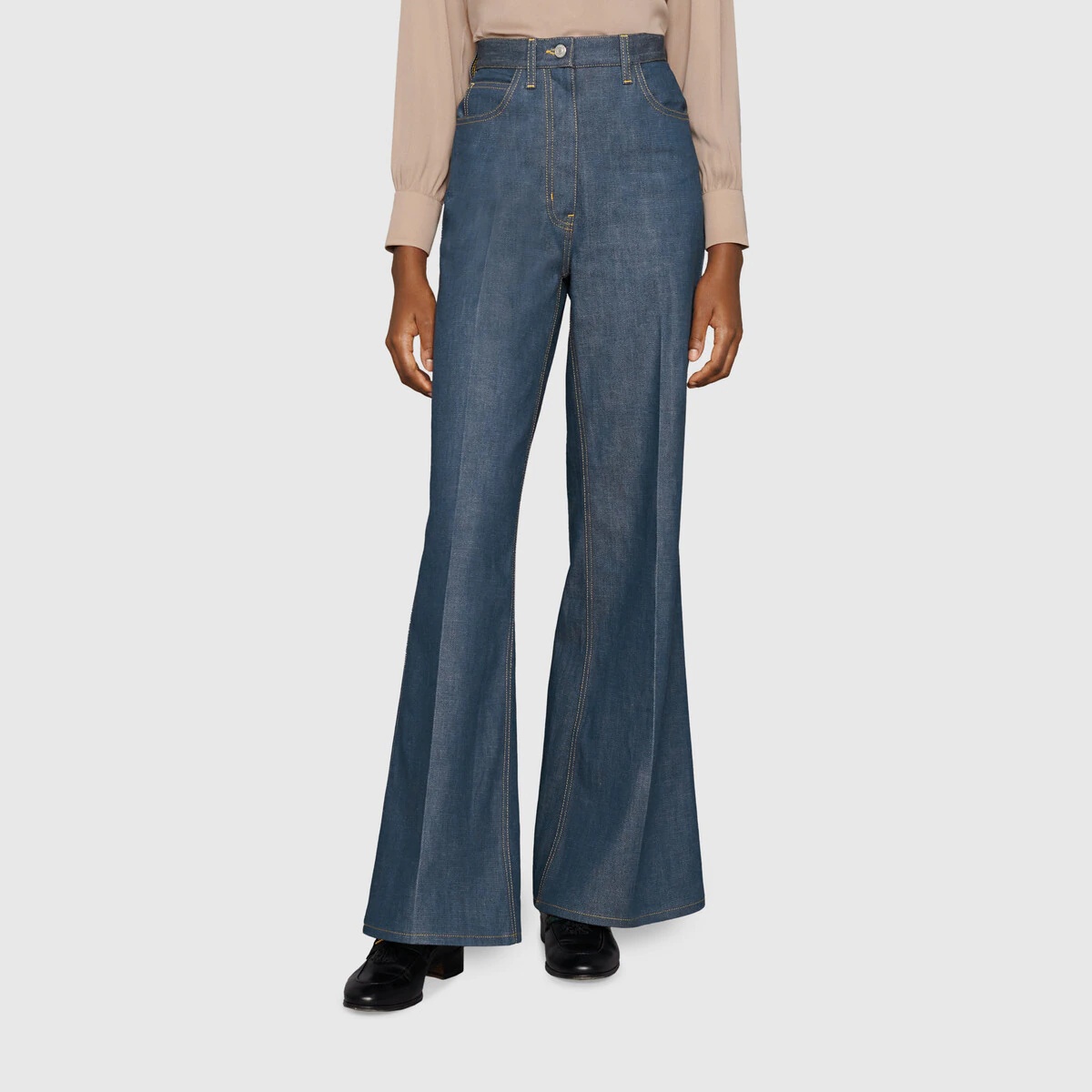 Gucci 100 flared denim pant - 4