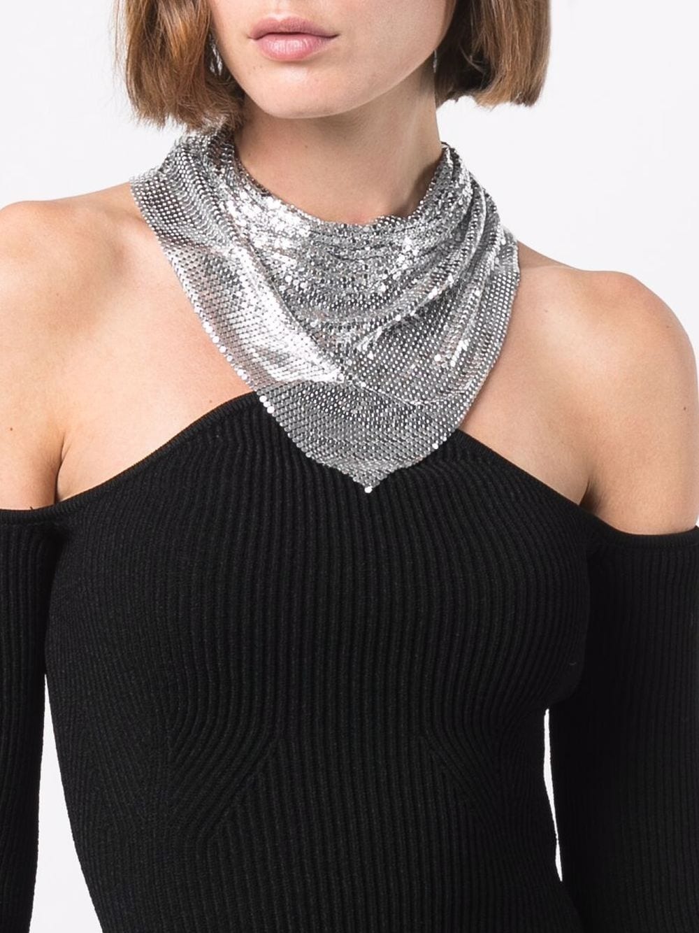 draped mesh necklace - 4