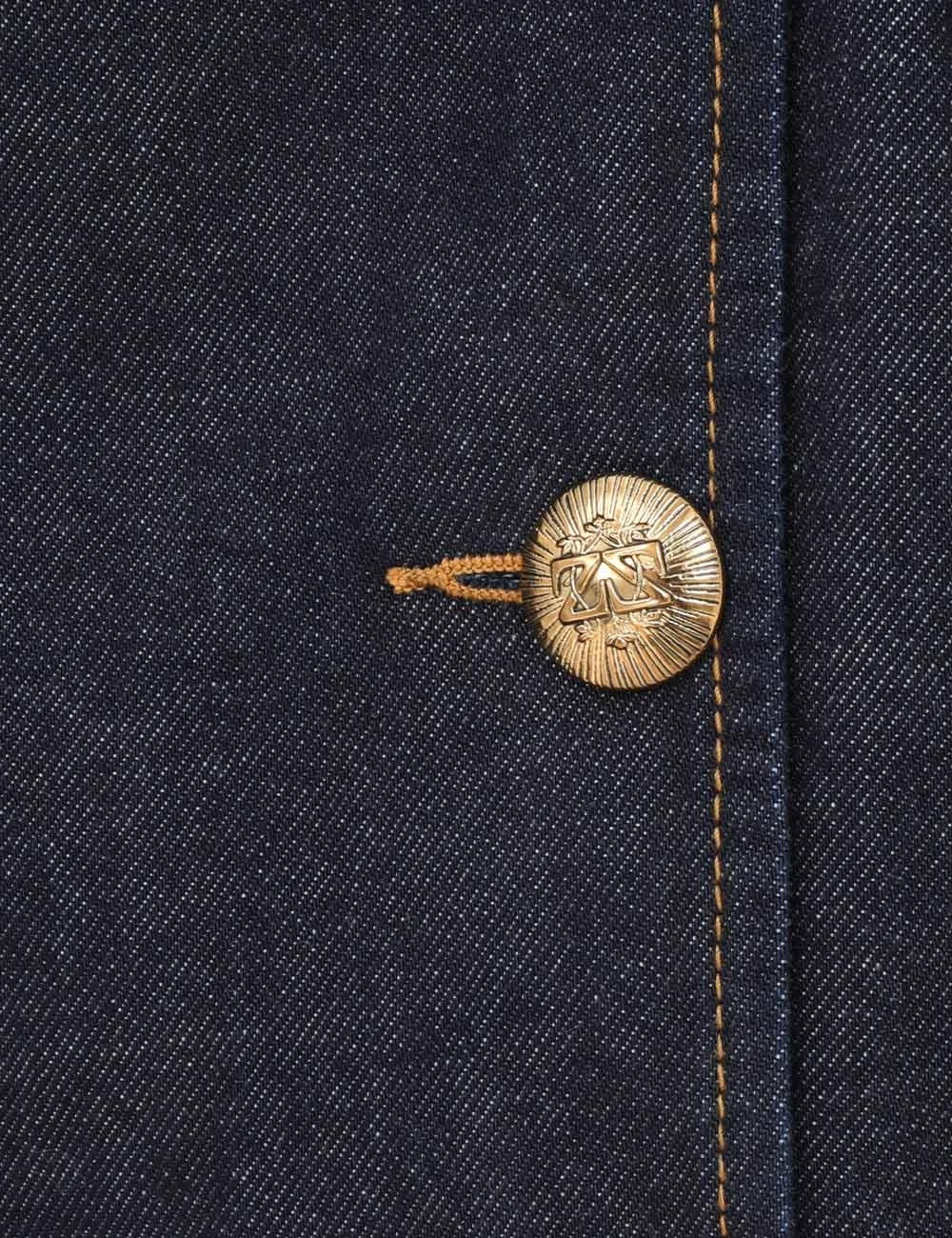 CRUSH DENIM TRENCH COAT - 6