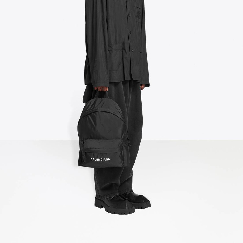 Men's Expandable Backpack in Black/white 5