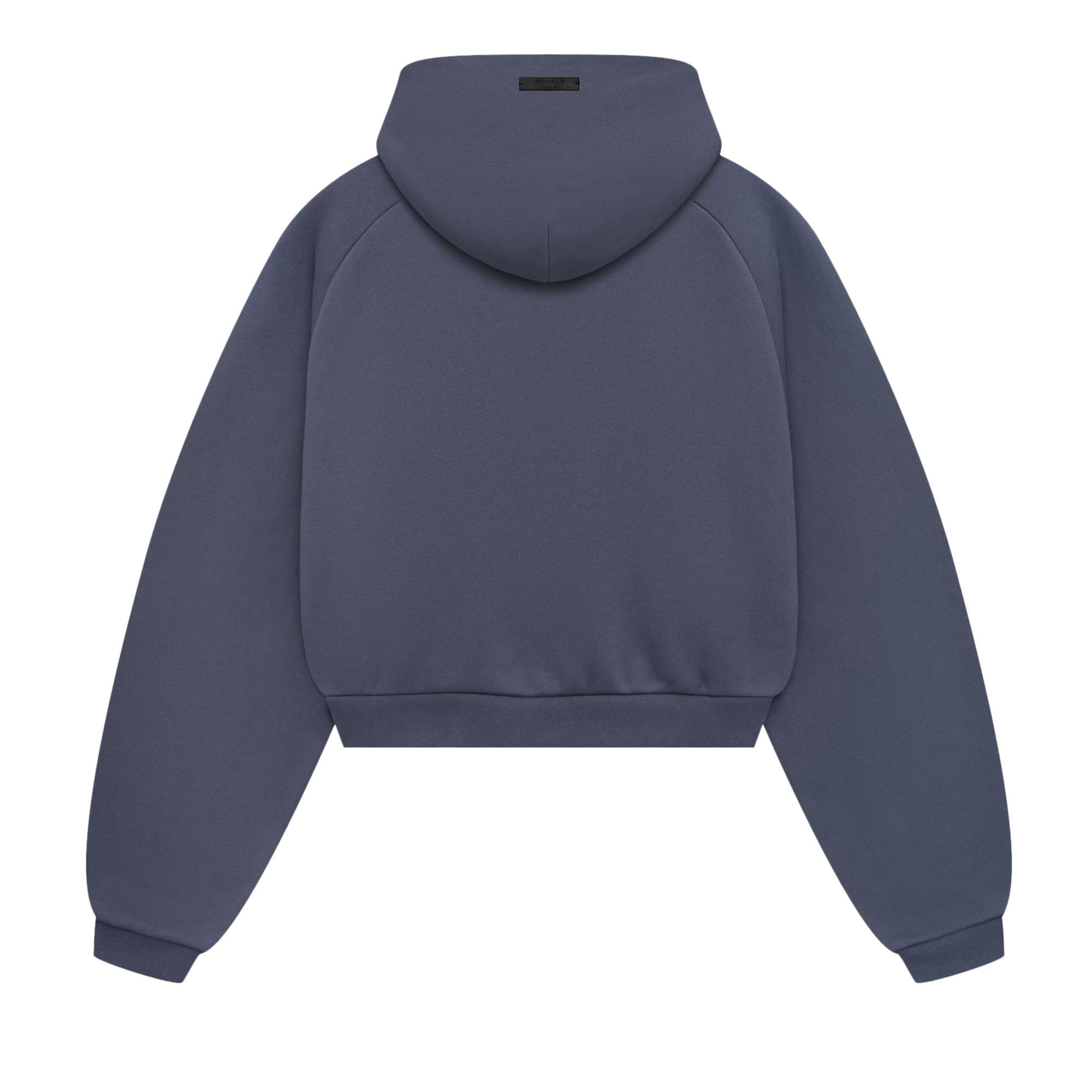 Fear of God Essentials Fleece Cropped Hoodie 'Marine' - 2
