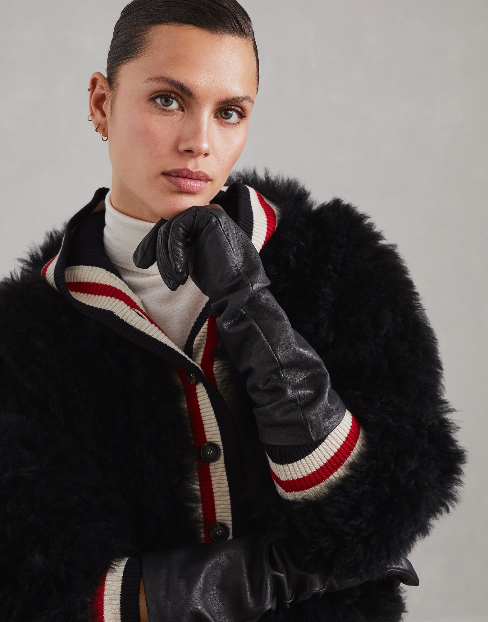 Nappa leather long gloves - 3