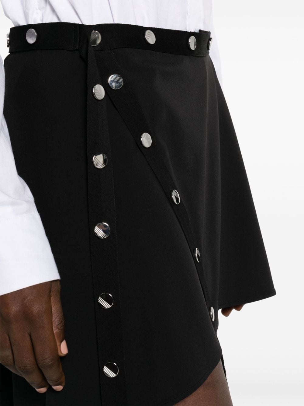 press-stud asymmetric miniskirt - 5