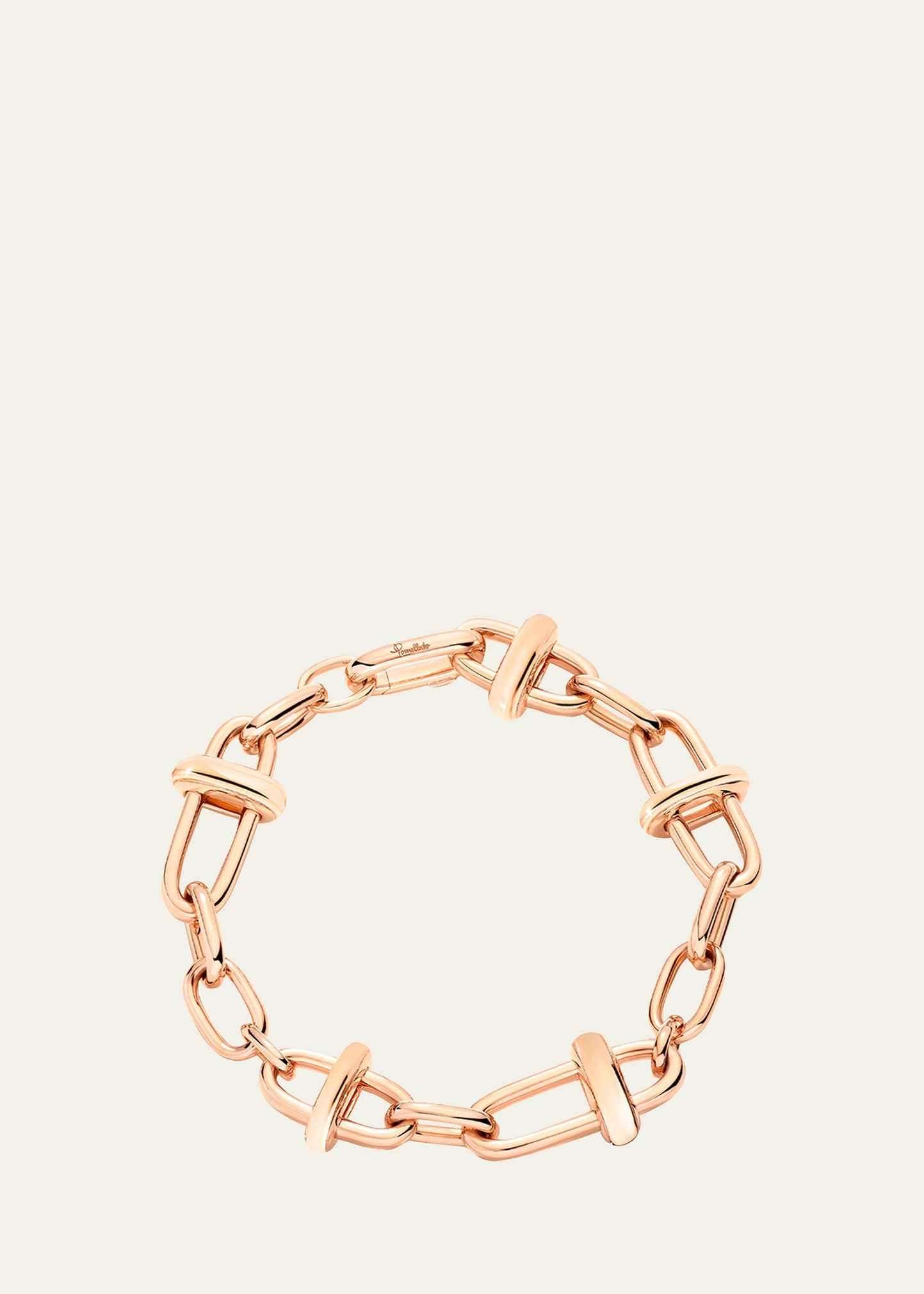 Iconica 18K Rose Gold Cross Bar Link Bracelet - 1