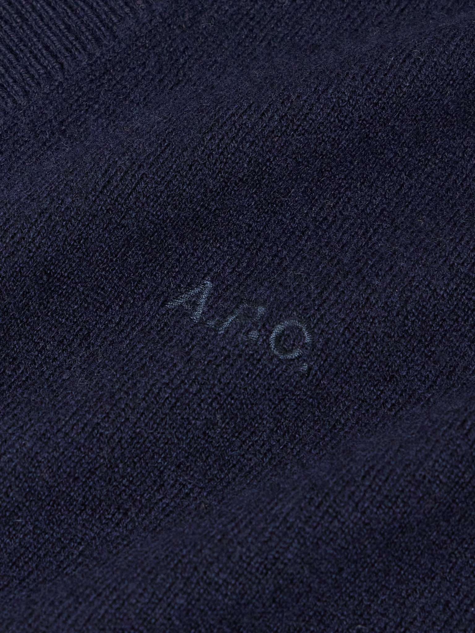 Joe Logo-Embroidered merino Wool Cardigan - 3