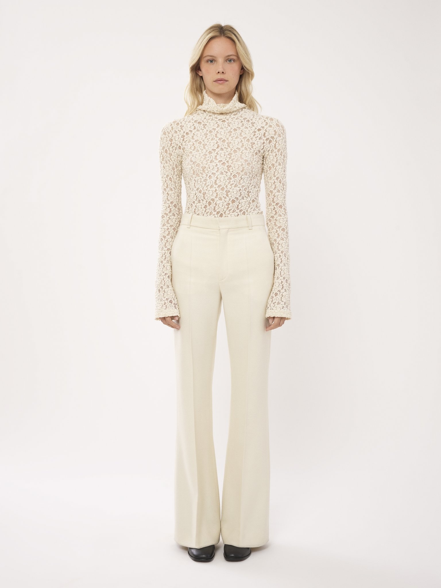 Chloé HIGH-WAISTED FLARE PANTS | REVERSIBLE