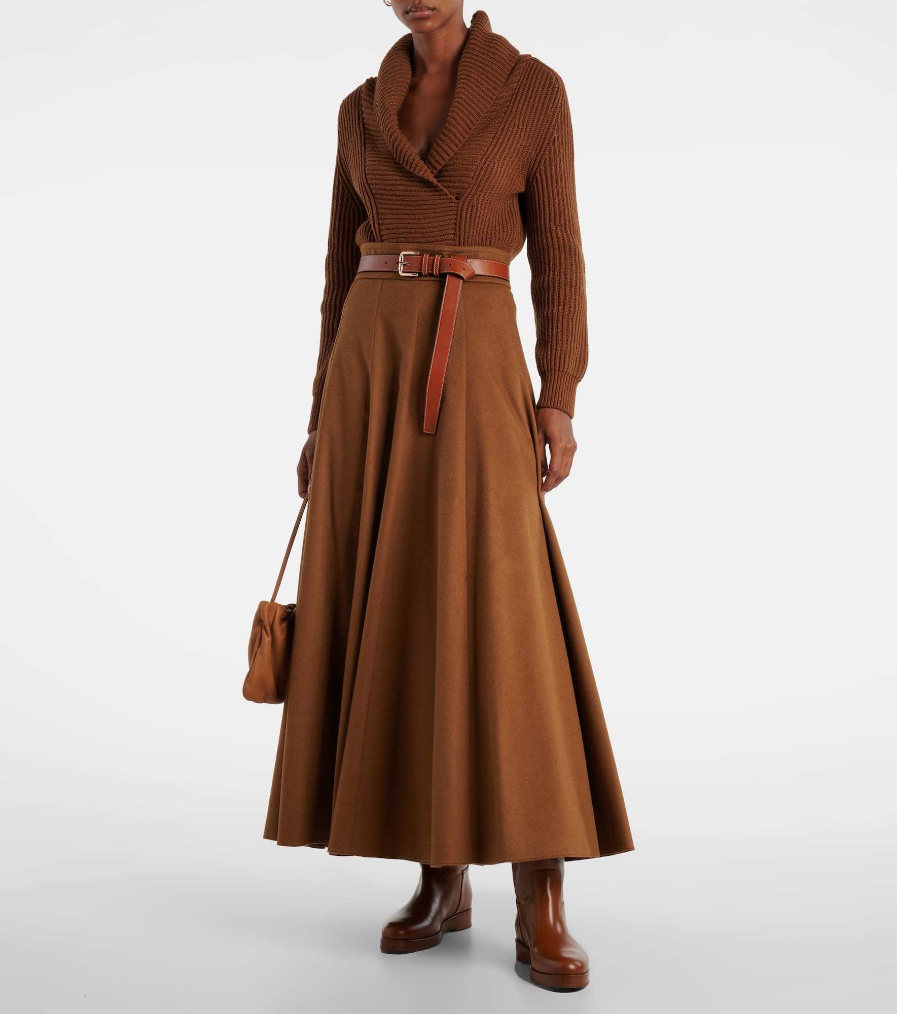 Camel hair maxi skirt - 2