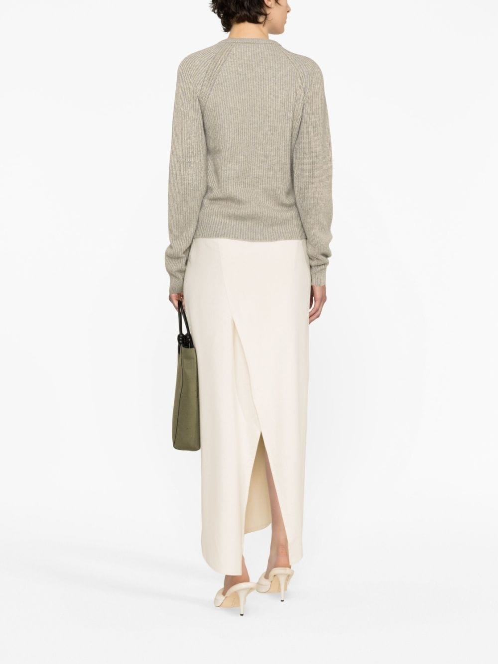 twist-detail ribbed jumper - 4