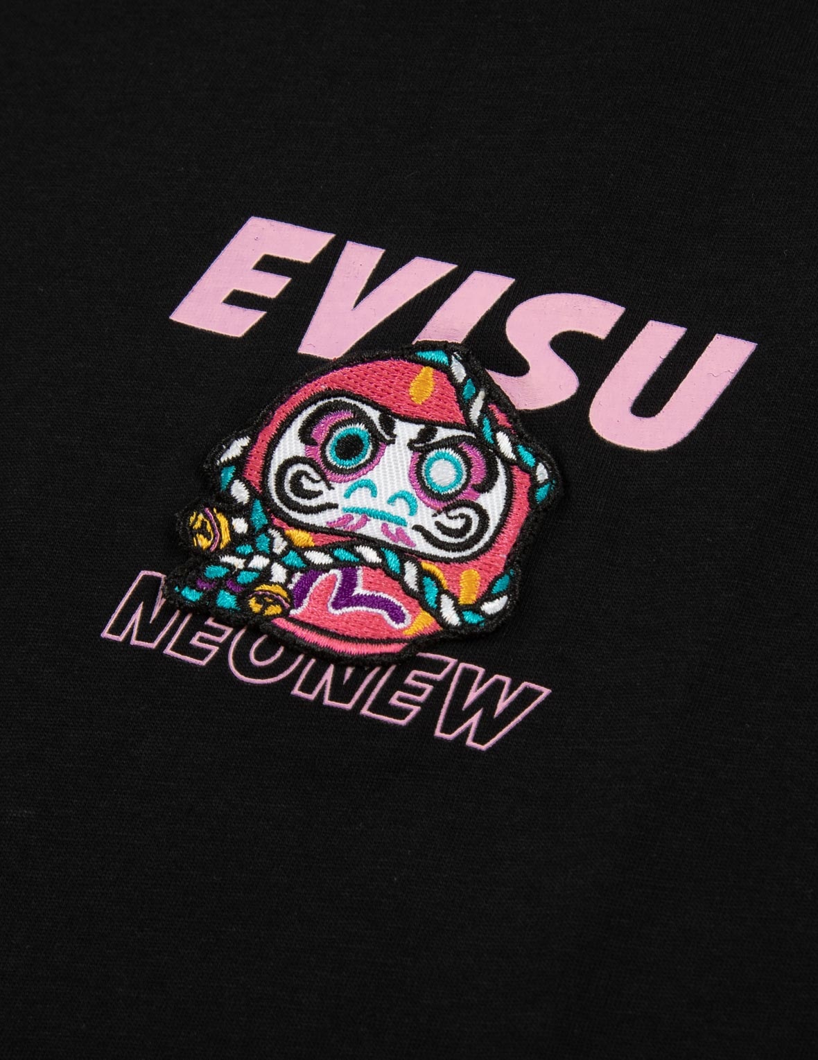 FAUX TWO-PIECE DARUMA AND LOGO PRINT REGULAR FIT T-SHIRT - 8