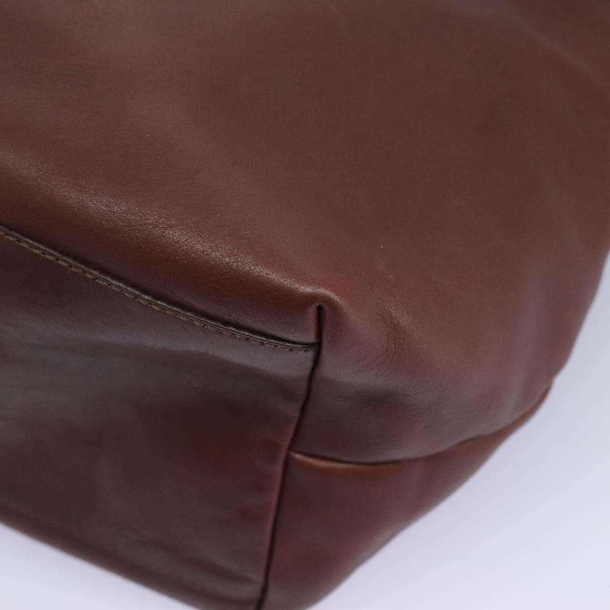 CELINE Hand Bag Leather Brown Gold - 13