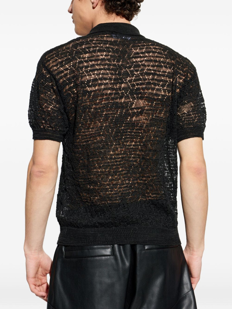 button-up open-knit shirt 4