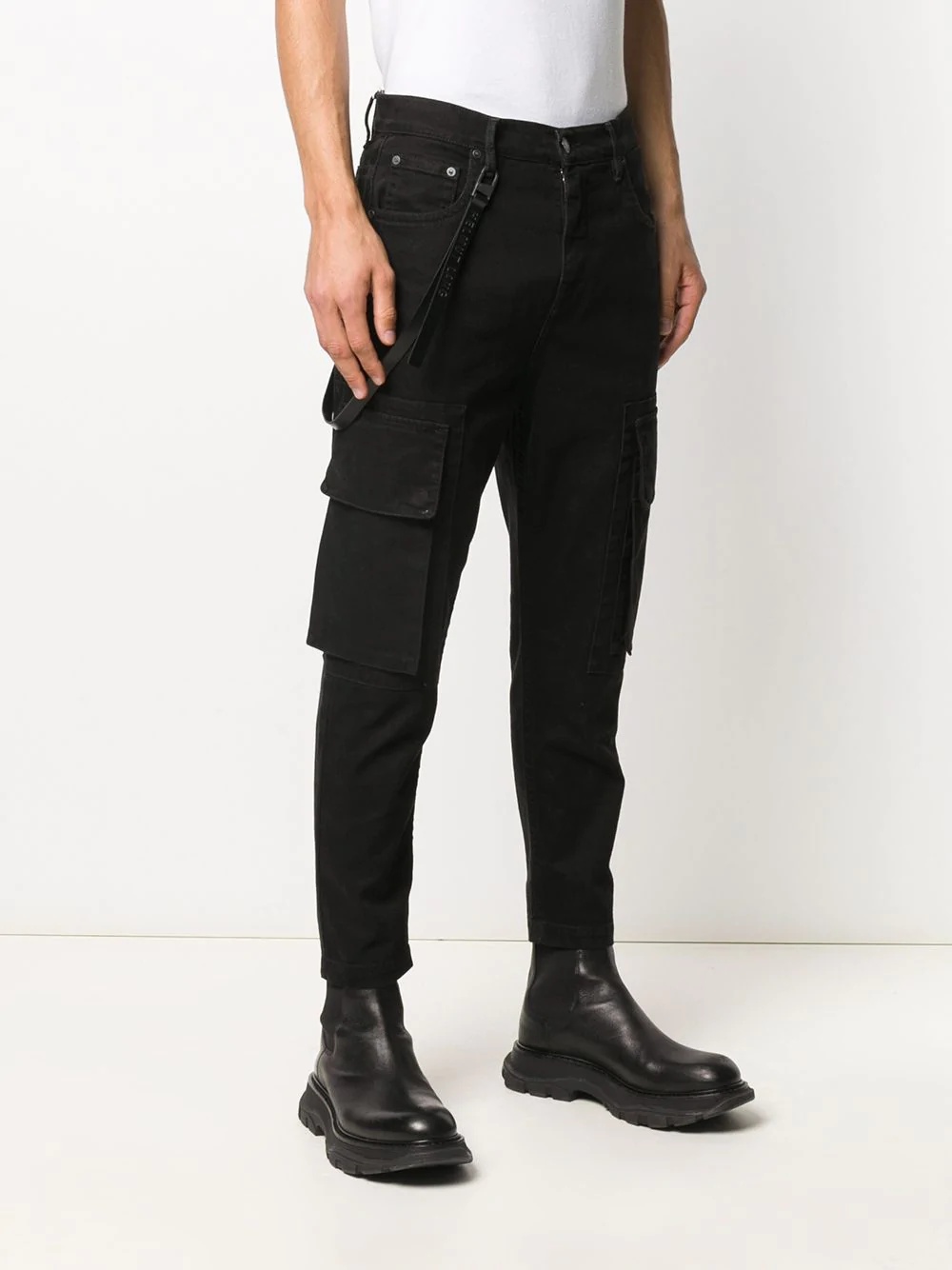 cropped cargo trousers  - 3