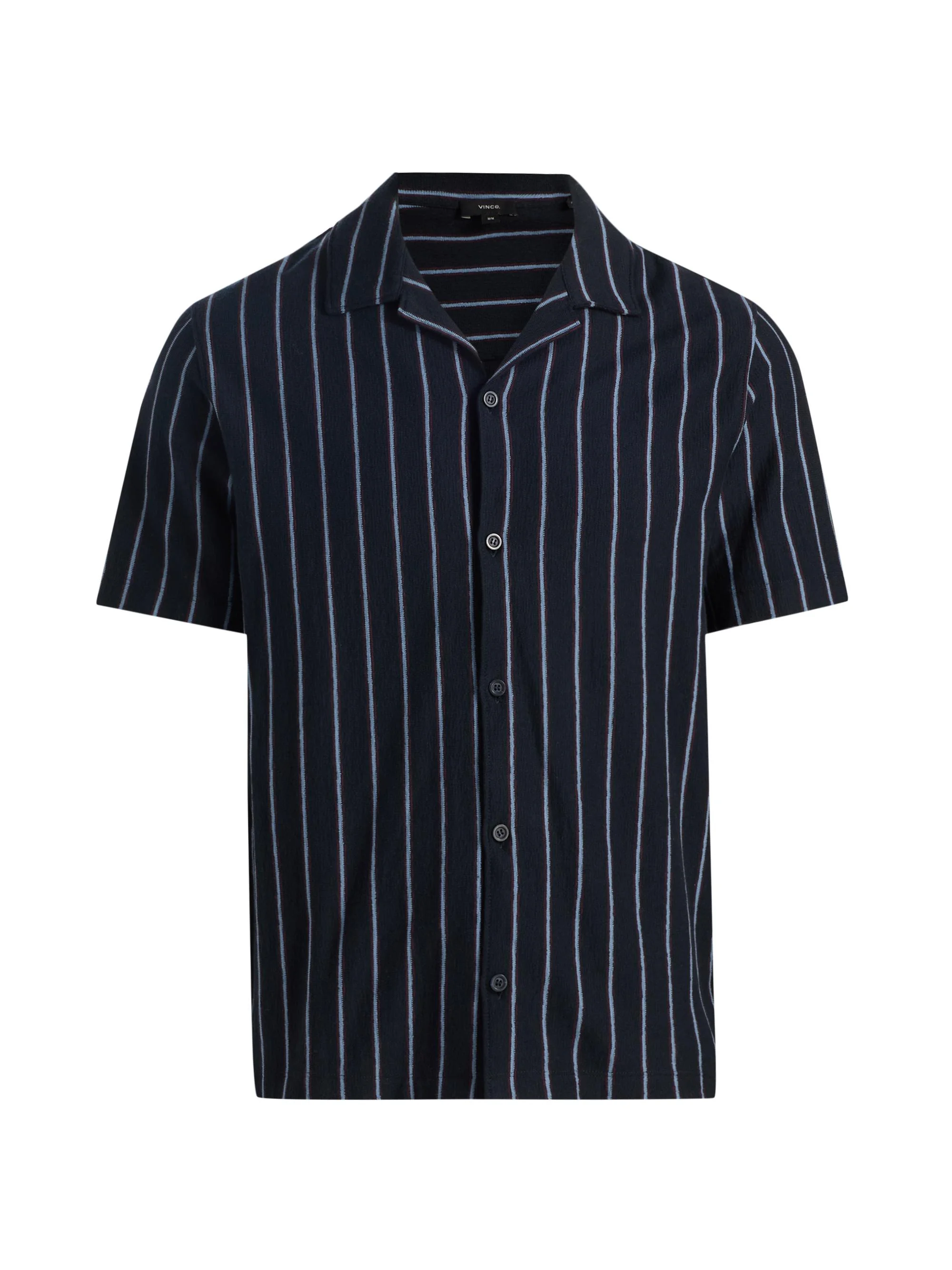 Men's Striped Terry Cotton Cabana Shirt - Coastal Combo - 1
