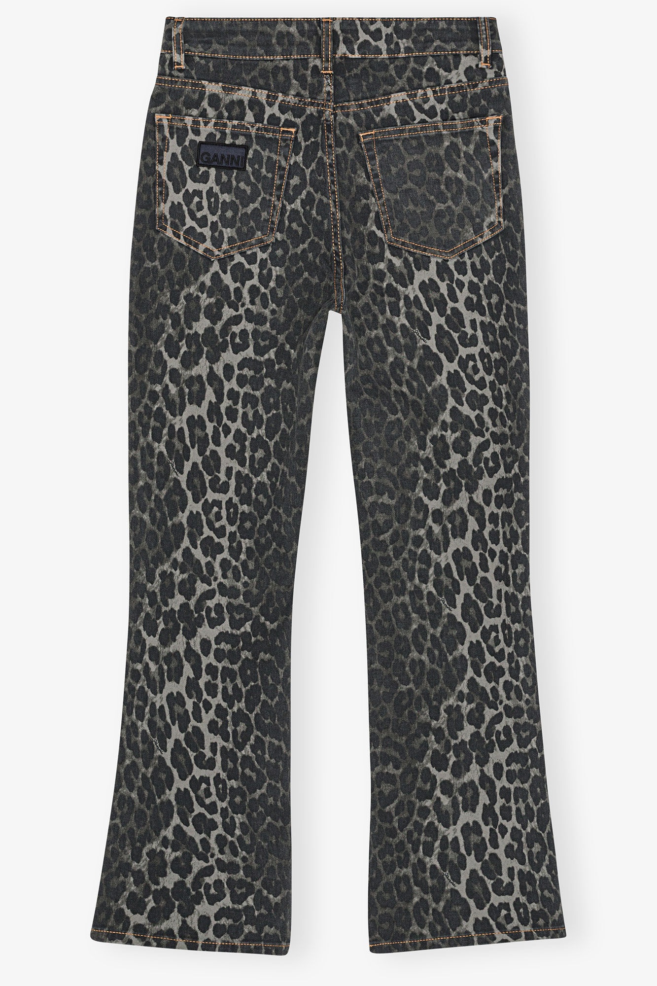 GREY LEOPARD BETZY CROPPED JEANS - 6