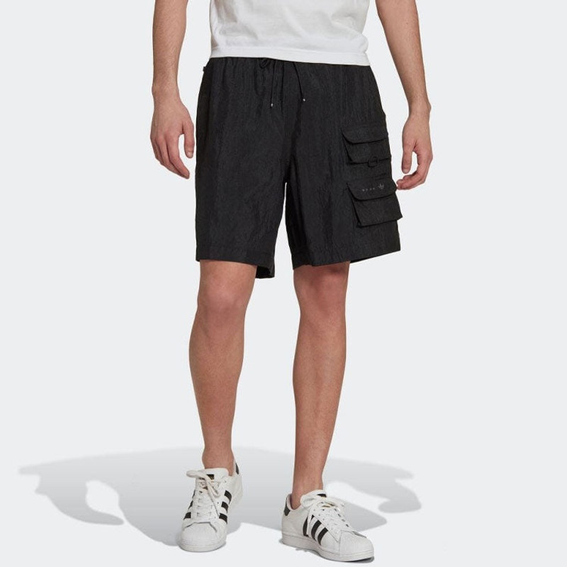 adidas adidas Solid Color Multiple Pockets Lacing Shorts Black HS8889 outlook